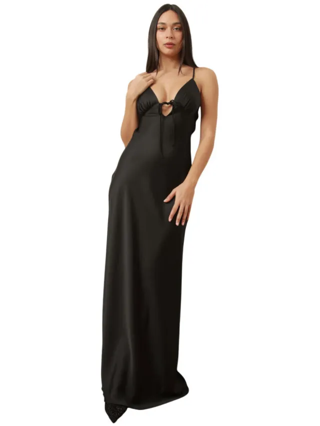 La Modeuse Lange Jurk La Modeuse 77377_P183404 Zwart
