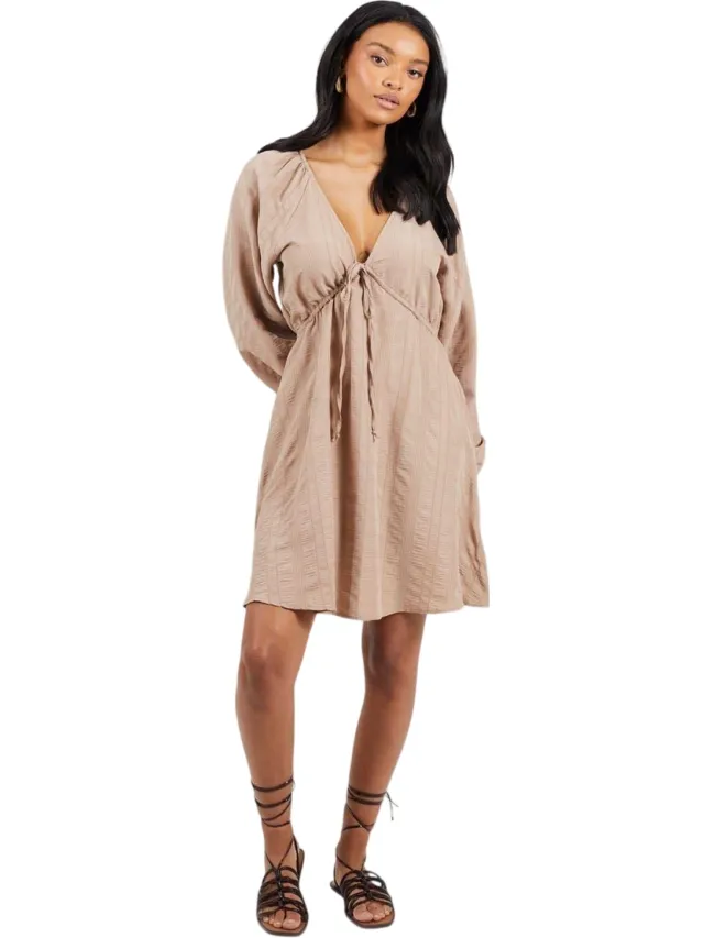 Brave Soul Dames/Dames A-lijn Mini Jurk (Taupe)
