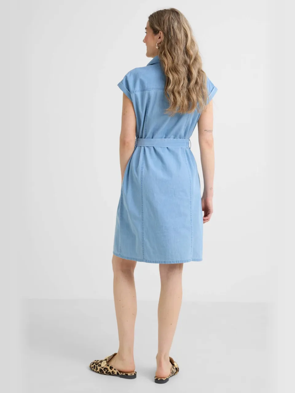 Anytime denim overhemdjurk light blue, foto 4