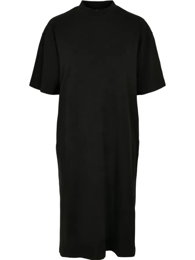Urban Classics Organic Oversized Tee Lange jurk - S - Zwart