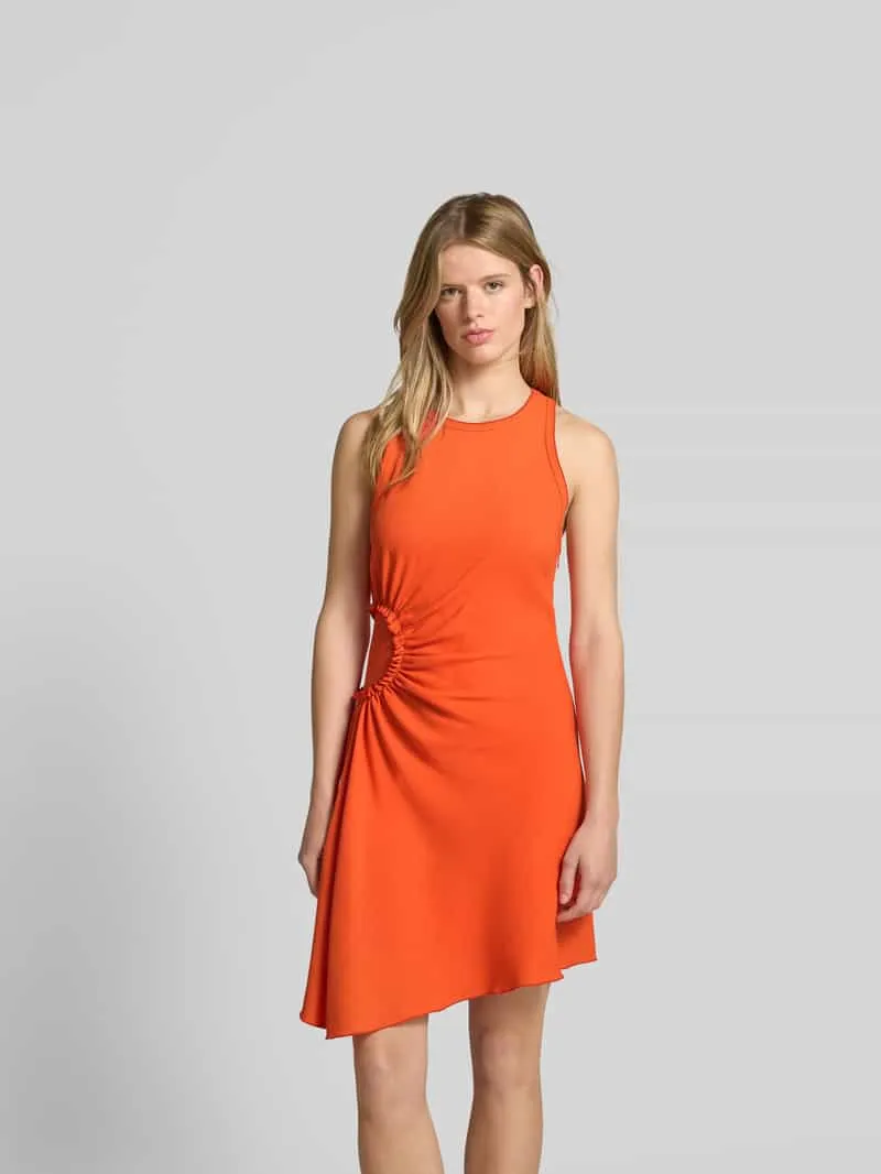 Victoria Beckham Knielange jurk met ronde hals Rood