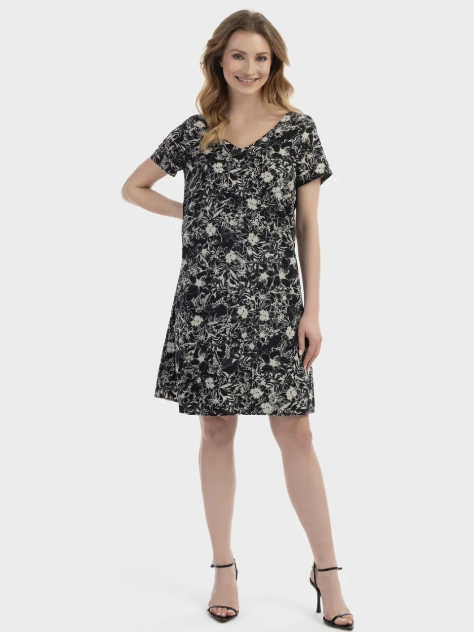Usha Jurk Dames Zwart Veelkleurig Zwart/Veelkleurig