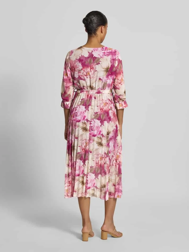 ZABAIONE Midi-jurk met bloemenprint model 'Matilda' fuchsia, foto 3