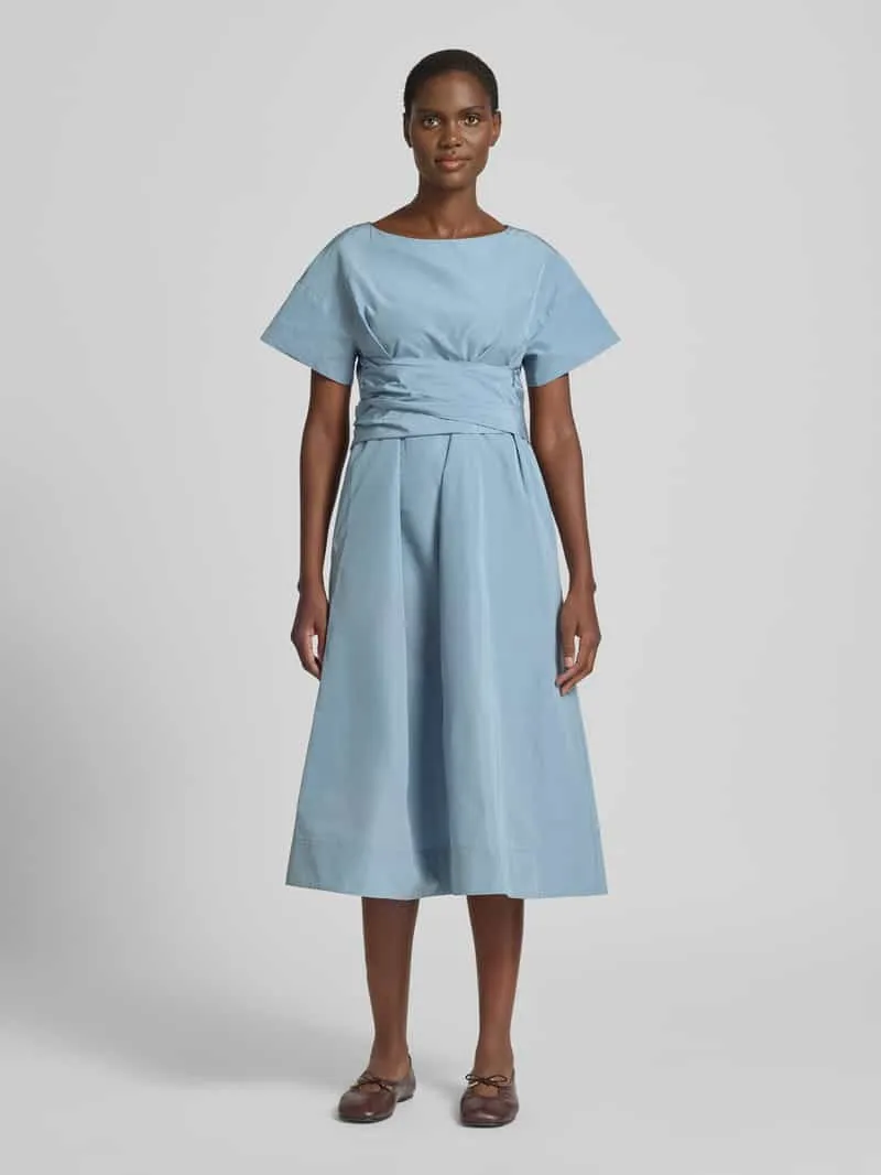 Max Mara Vloeiende vrijetijdsjurk met katoen model 'PIOPPO' Lichtblauw