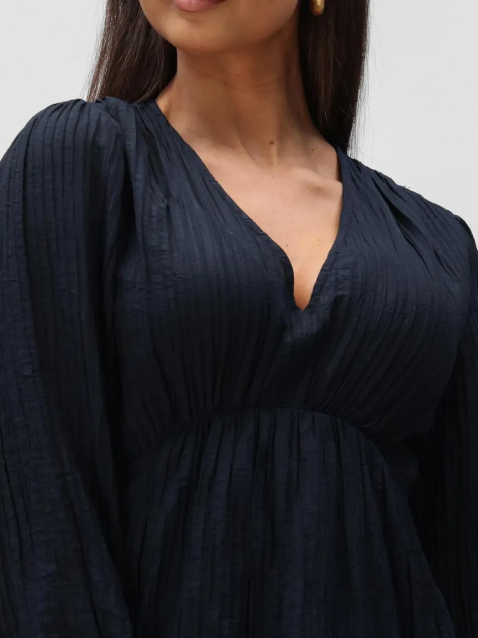 NEO NOIR Dames Jurken Silfi Crepe Dress - Donkerblauw, foto 4