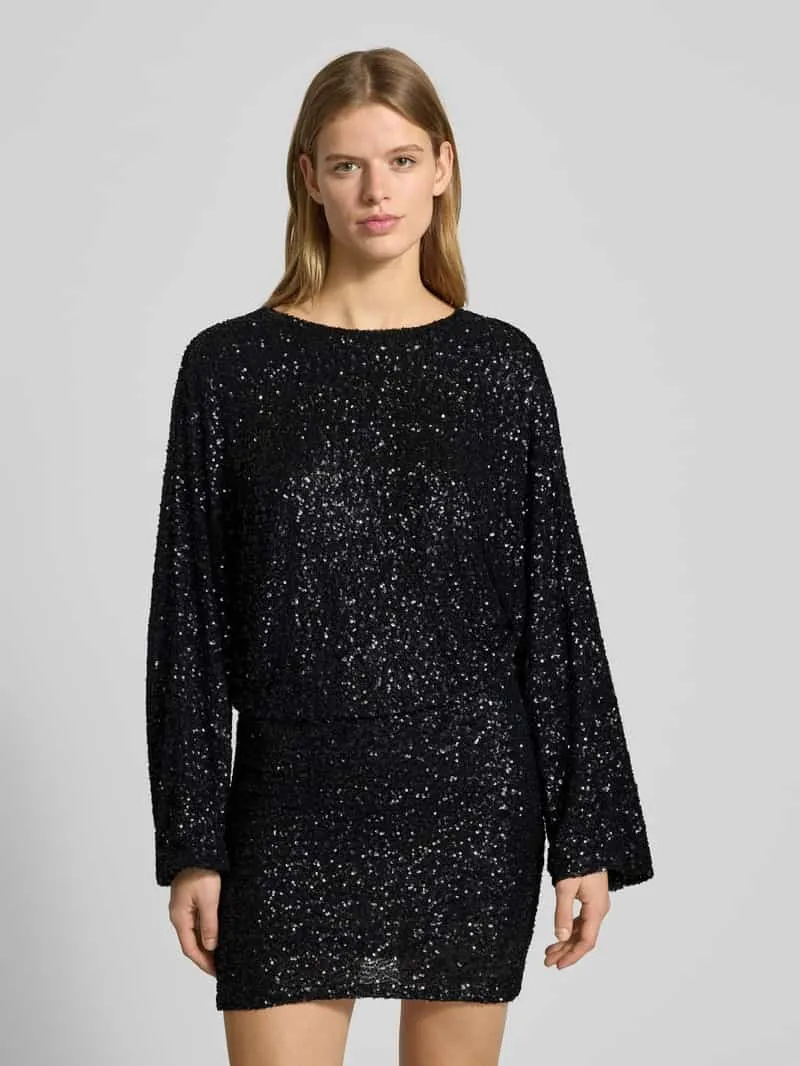 Gina Tricot Minijurk met ronde hals zwart, foto 4