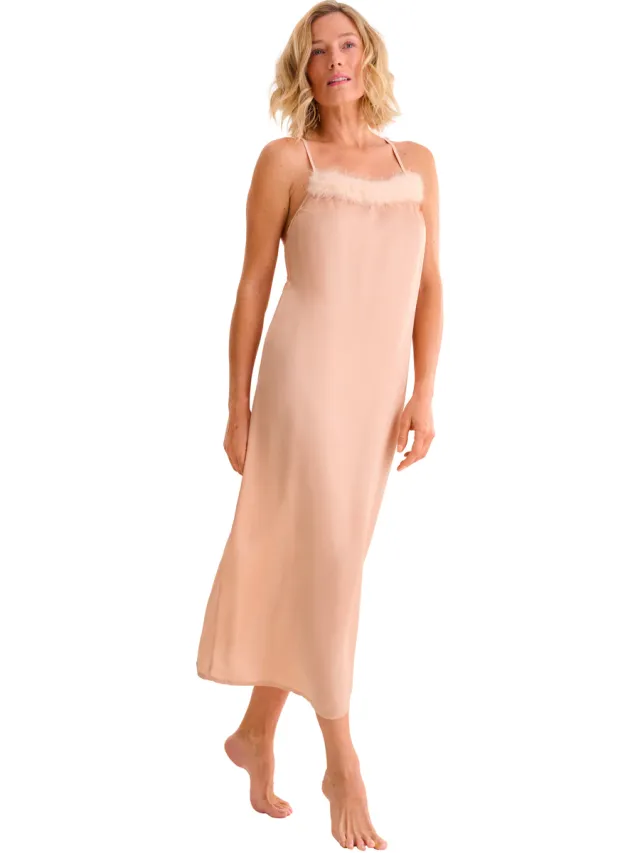 Lisca Lange Jurk Lisca Halflange nachtpon PASSION Roze