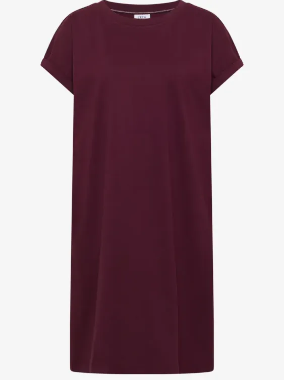cecil Knielange jersey jurk rood, foto 4