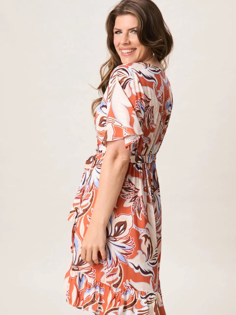 Miss Etam 100% vi bohemian zomerjurk met paisley - oranje, foto 4