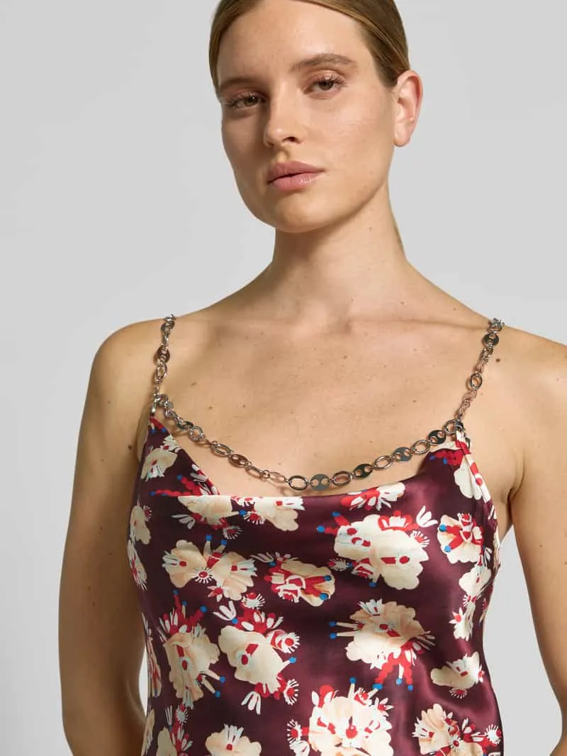 Rabanne Maxi-jurk van pure zijde rood, foto 4