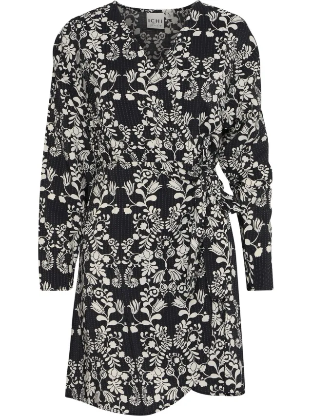 Ichi IHGOCINA DR2 - Dames - Mini jurken Black Flower aop