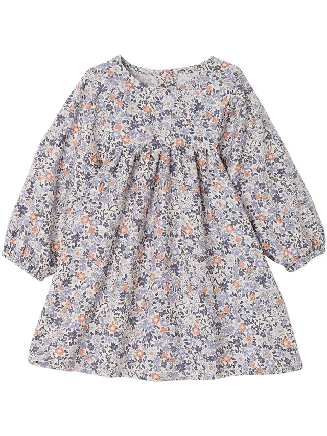 vertbaudet Babyjurk met lange mouwen blauw