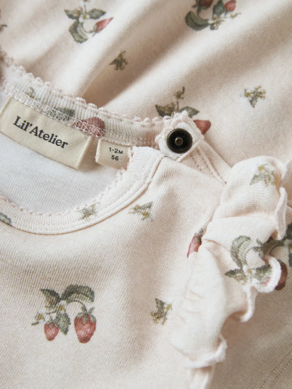 Lil' Atelier BABY gebloemde korte jurk lichtroze, foto 4