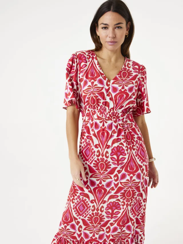 Garcia Jurk met print Rood