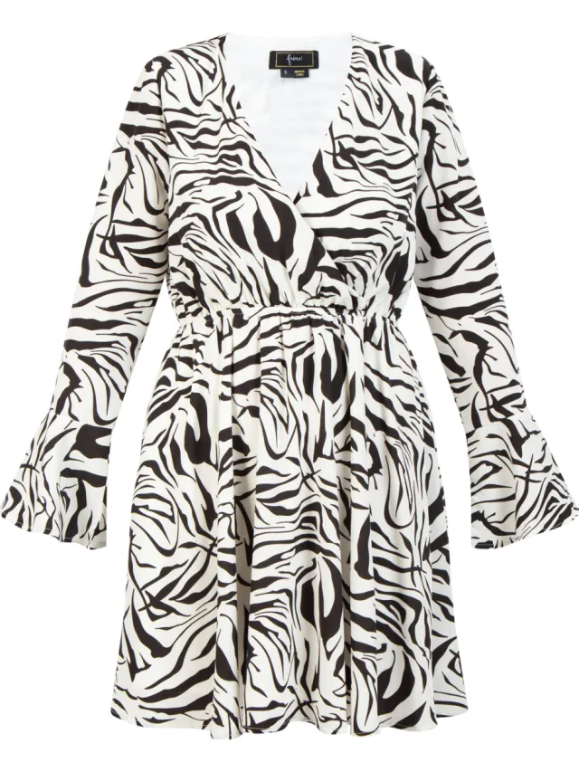 Faina jurk - zebraprint sookie zwart/wit, foto 2