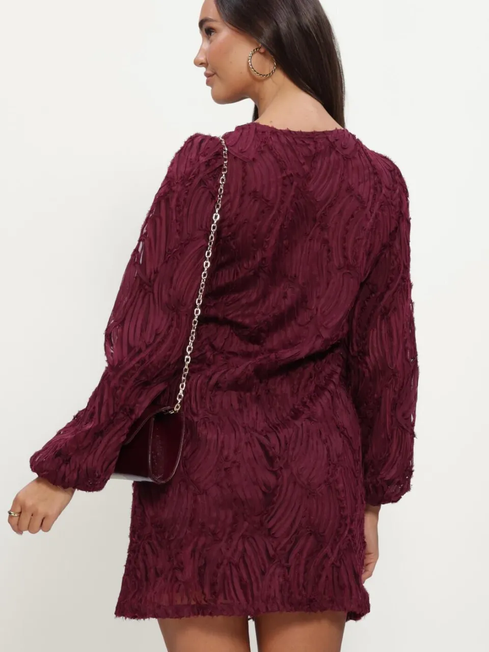 Object Dames Jurken Objlucie Luka L/s Re Dress 147 Div - Bordeaux, foto 3