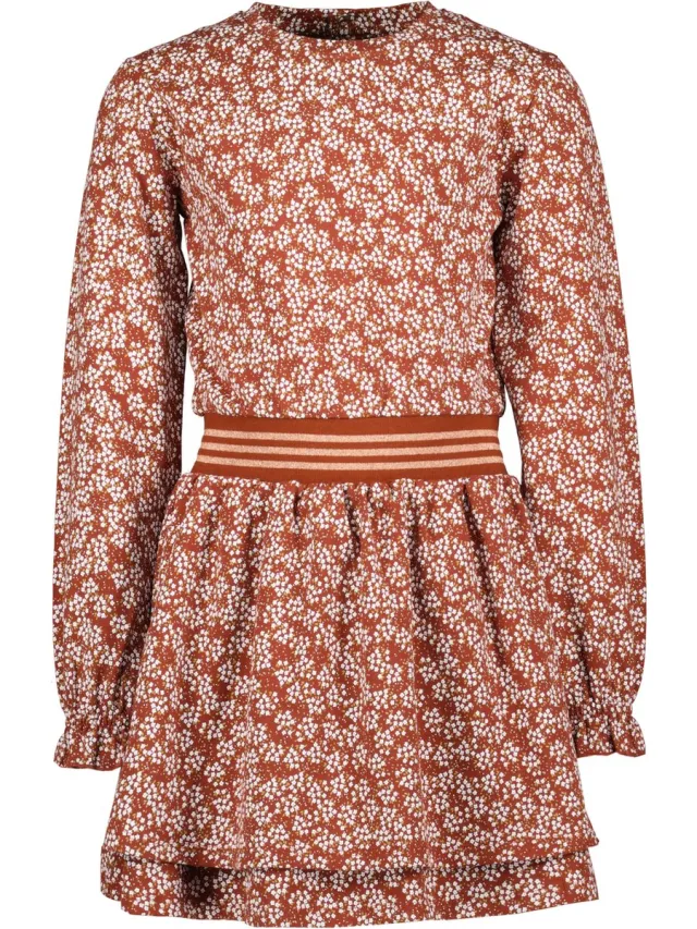 4President Meisjes jurk - Brandy Brown Aop - Meisjes jurken