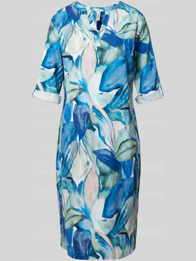 TONI Knielange tuniekjurk met verstelbare mouwlengte blauw, foto 2
