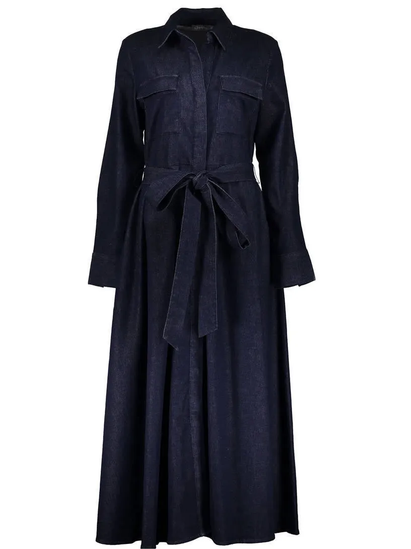 Geisha maxi spijkerjurk dark blue, foto 2