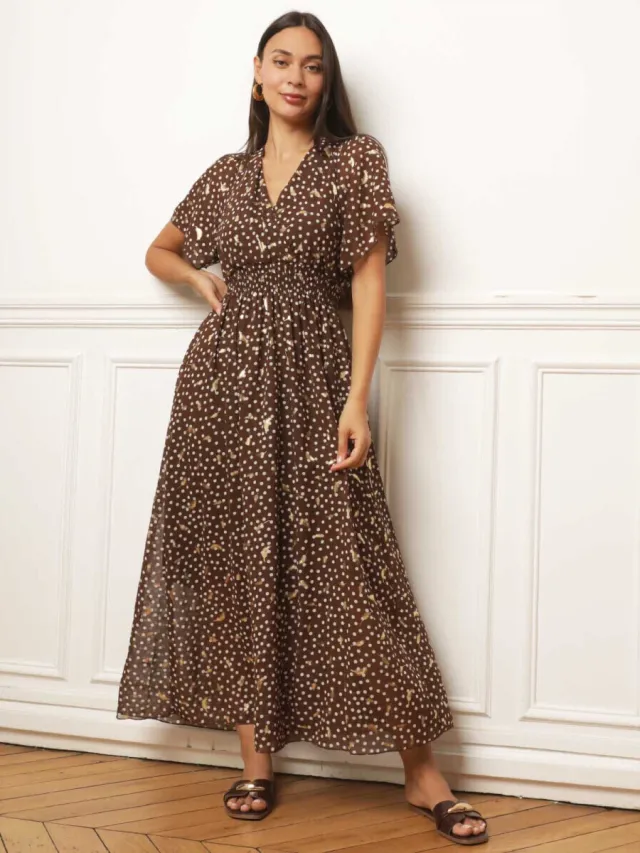 La Modeuse Jurk La Modeuse 79160_P188464 Bruin