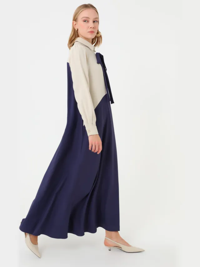 Modest Dress Refka marineblauw, foto 2