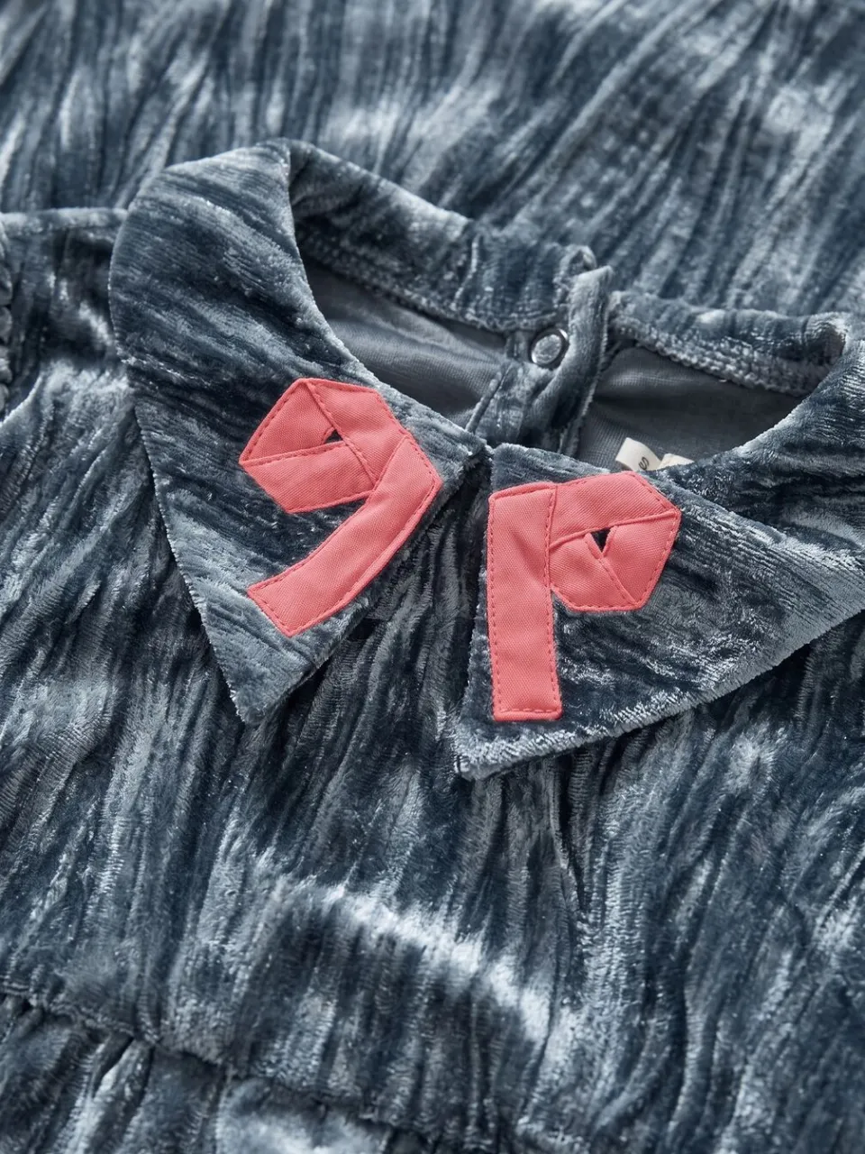 SPROET & SPROUT Meisjes Jurken Velvet Dress Bow - Petrol, foto 2