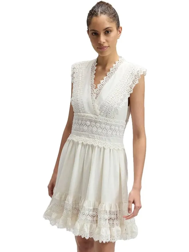 Lee 112380547 Mouwloze Korte Jurk Wit L Vrouw Bright White