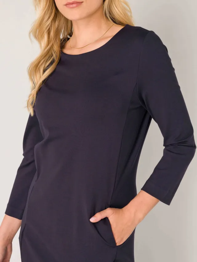 Base Level jurk Ylona 3/4 mouw donkerblauw, foto 5