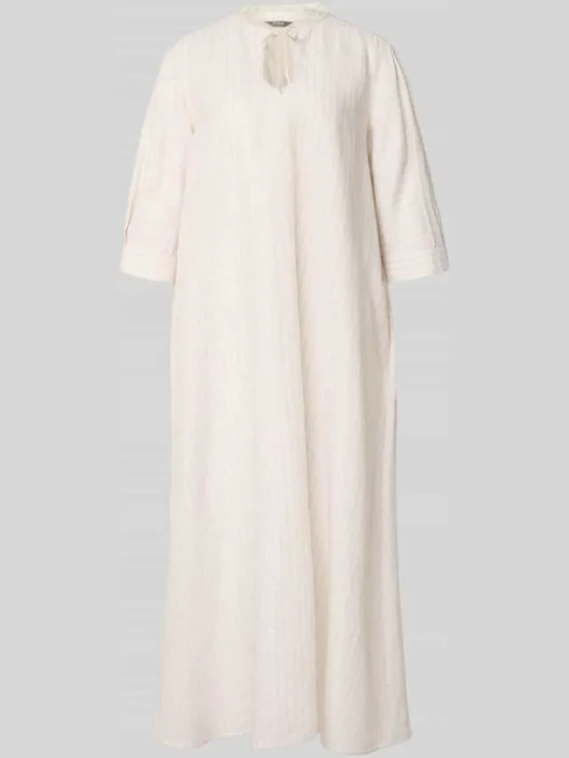 Max Mara Midi-jurk van mix van katoen en linnen met 3/4-mouw, foto 2