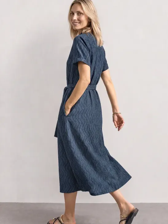 Street One Midi-jurk met bowlingkraag blauw, foto 2
