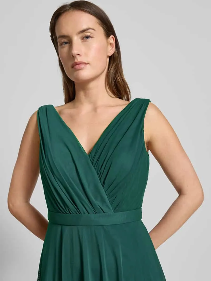 TROYDEN COLLECTION Cocktailjurk met V-hals smaragdgroen, foto 4