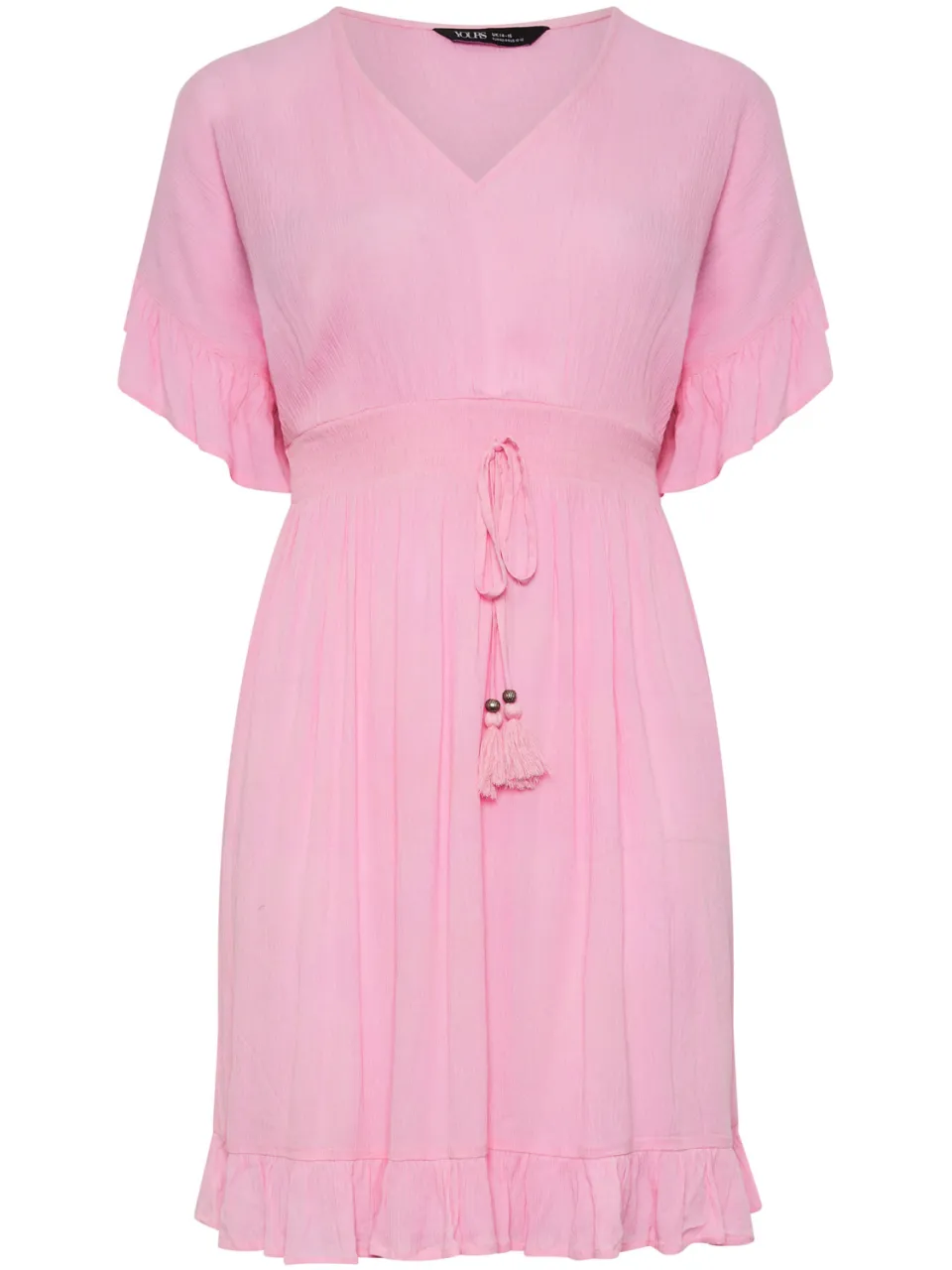 Yours Roze Strandjurk Van Kreukelstof-56, foto 4