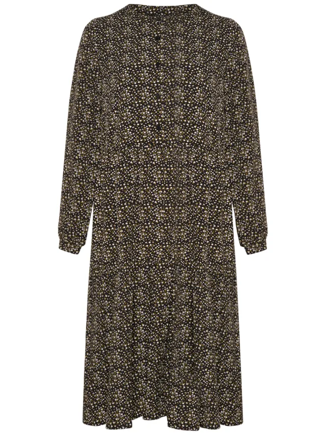 Noella Porter Lipe-jurk in zwart/multicolour Zwart/Veelkleurig