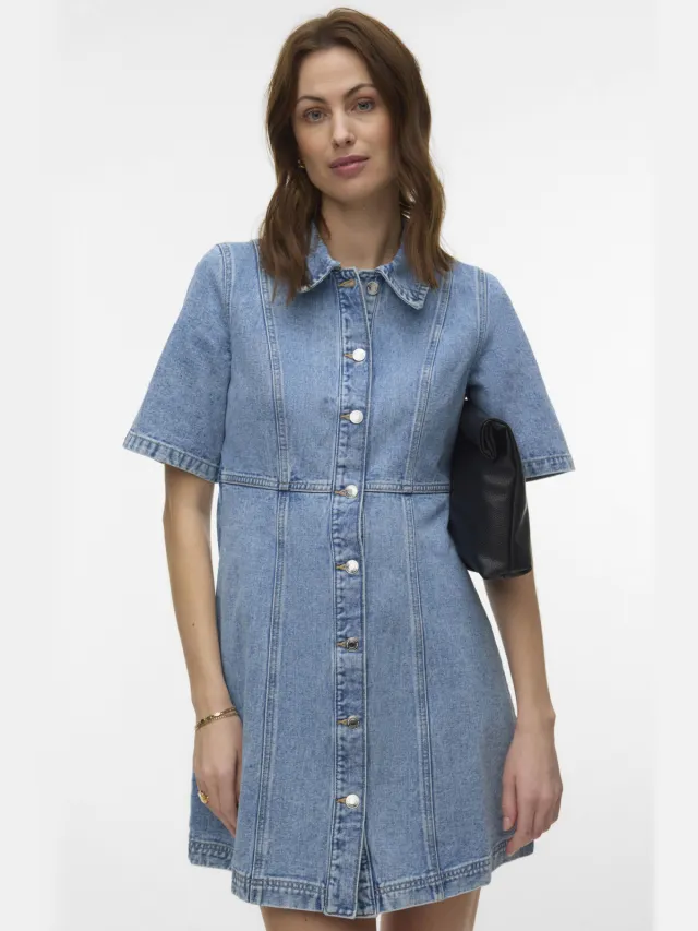 Vero Moda spijkerjurk light blue denim
