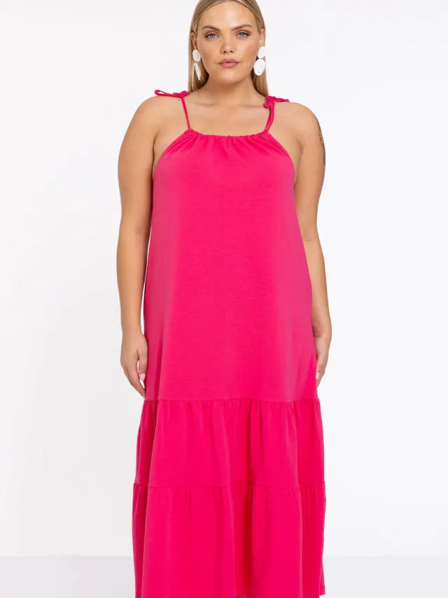 Yoek jurk roze