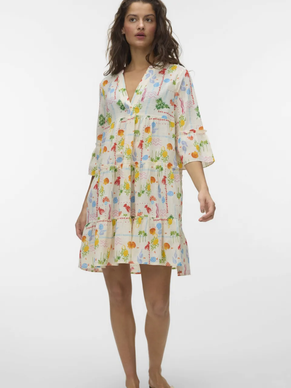 Vero Moda mini jurk ecru, foto 3