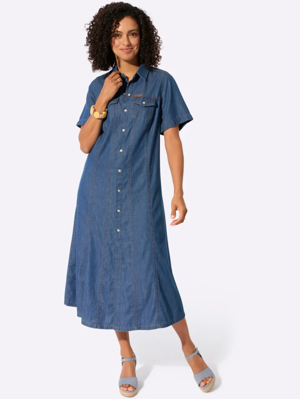 Jeansjurk blue-stonewashed
