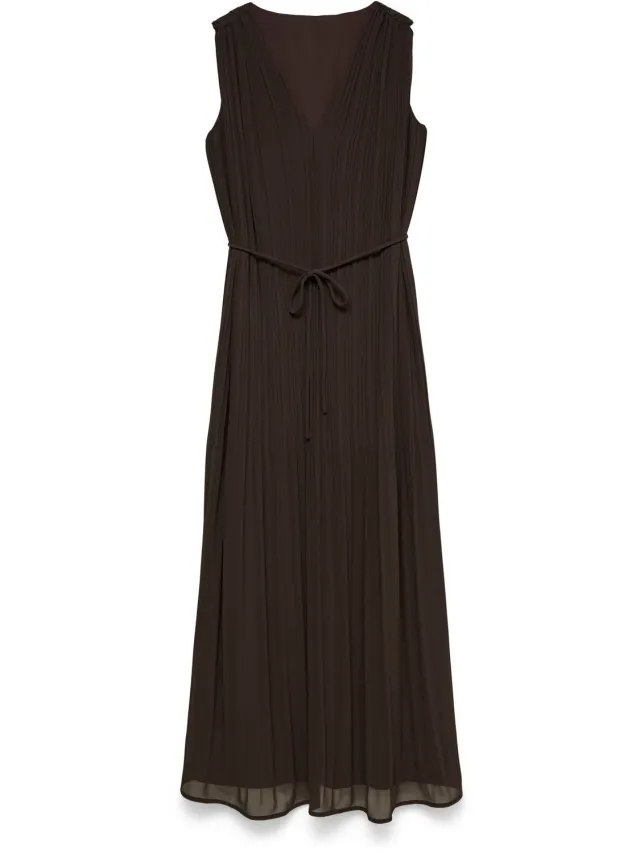 Vero Moda Geplooide jurk AWDANICA Midi-jurk Chocolate Torte 1