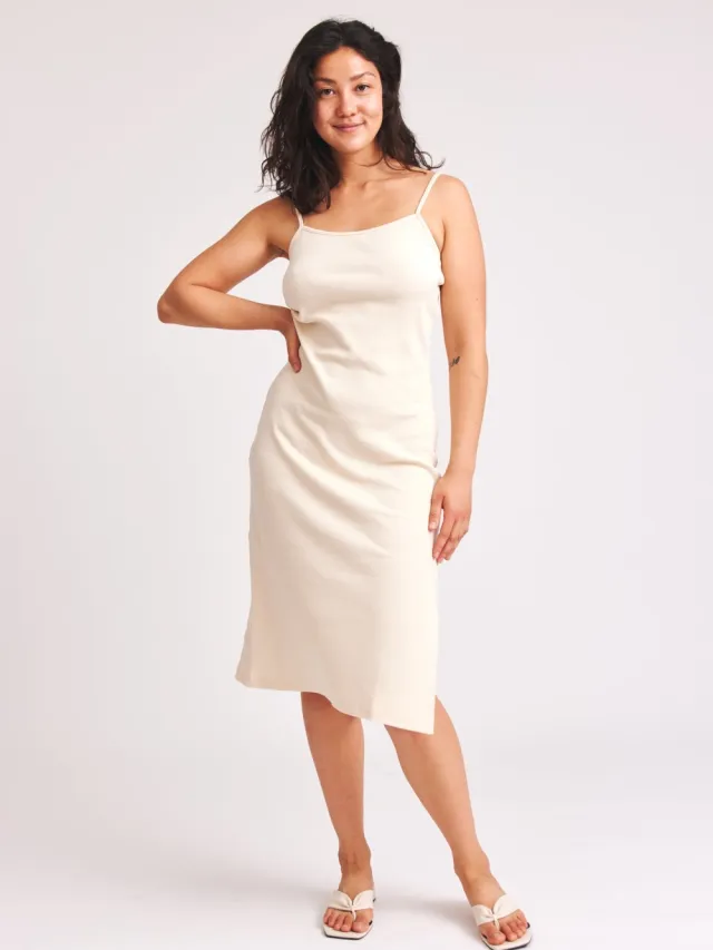 Baìge the Label dames vegan Slipdress Bonnie Naturel Crème