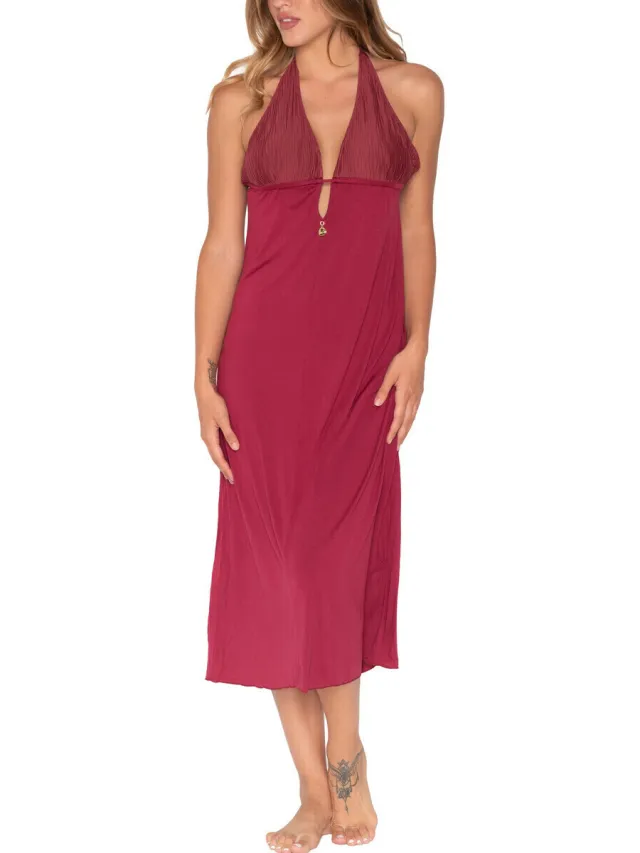 Luna Splendida Jurk Luna Splendida Lange zomerjurk Scarlet Splendida Rood