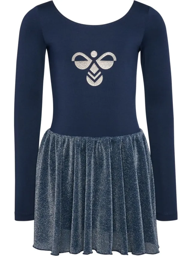 Hummel Meisjesjurk met lange mouwen Hummel Glitter Dress Blue