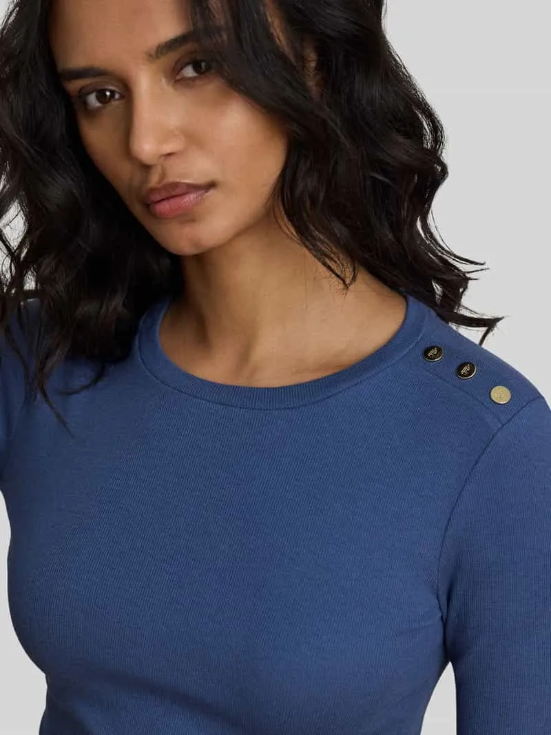 Lauren Ralph Lauren Nauwsluitende vrijetijdsjurk van katoenmix blauw, foto 4