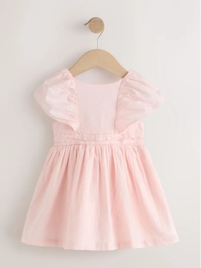 Next Meisjes - Feestjurk met wijde mouwen - Roze Pale Pink
