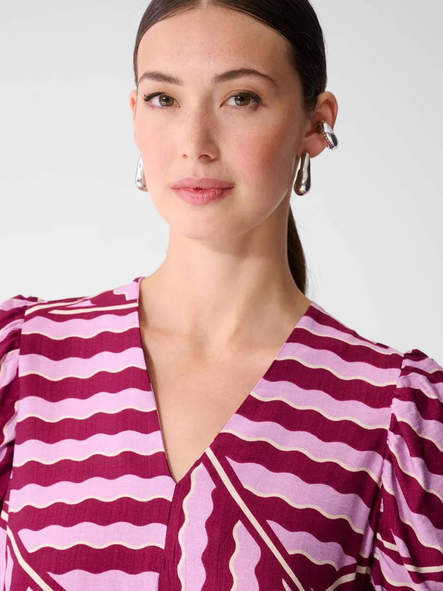 Shoeby viscose korte zomerjurk met print - roze, foto 7