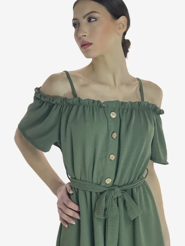 Elara Kleid Khaki