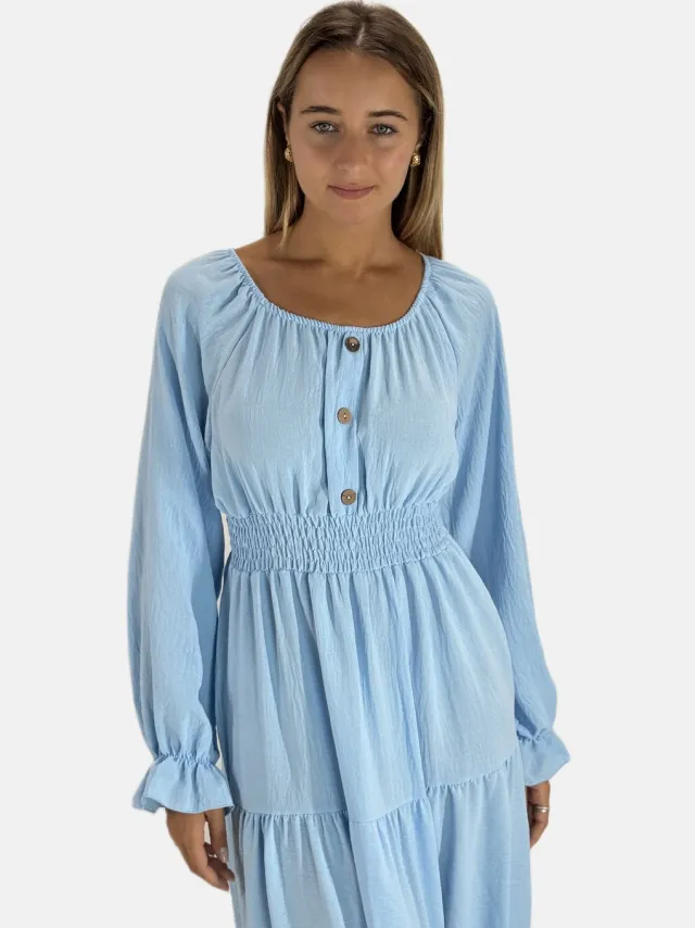 Elara Maxikleid Hellblau
