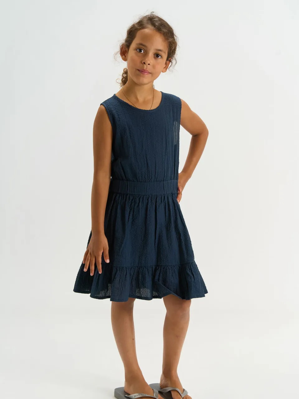 THE NEW Meisjes Jurken Tntessa - Donkerblauw