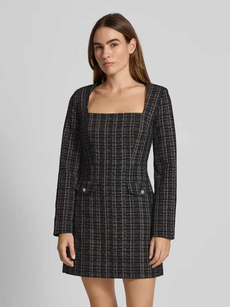 Guess Mini-jurk met vierkante hals, model 'SANDRA' Zwart