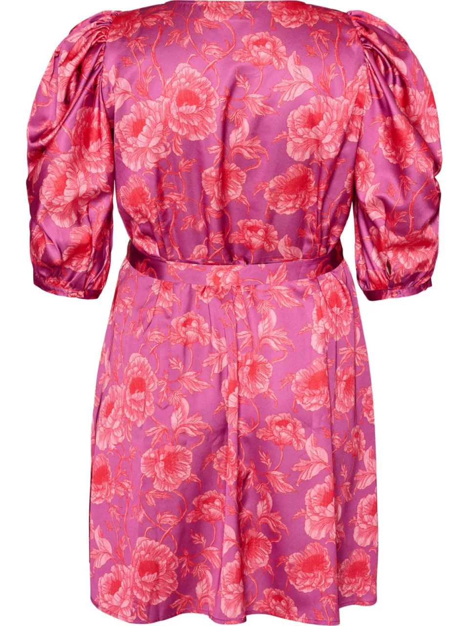Zizzi gebloemde midi jurk Plus Size - roze, foto 3