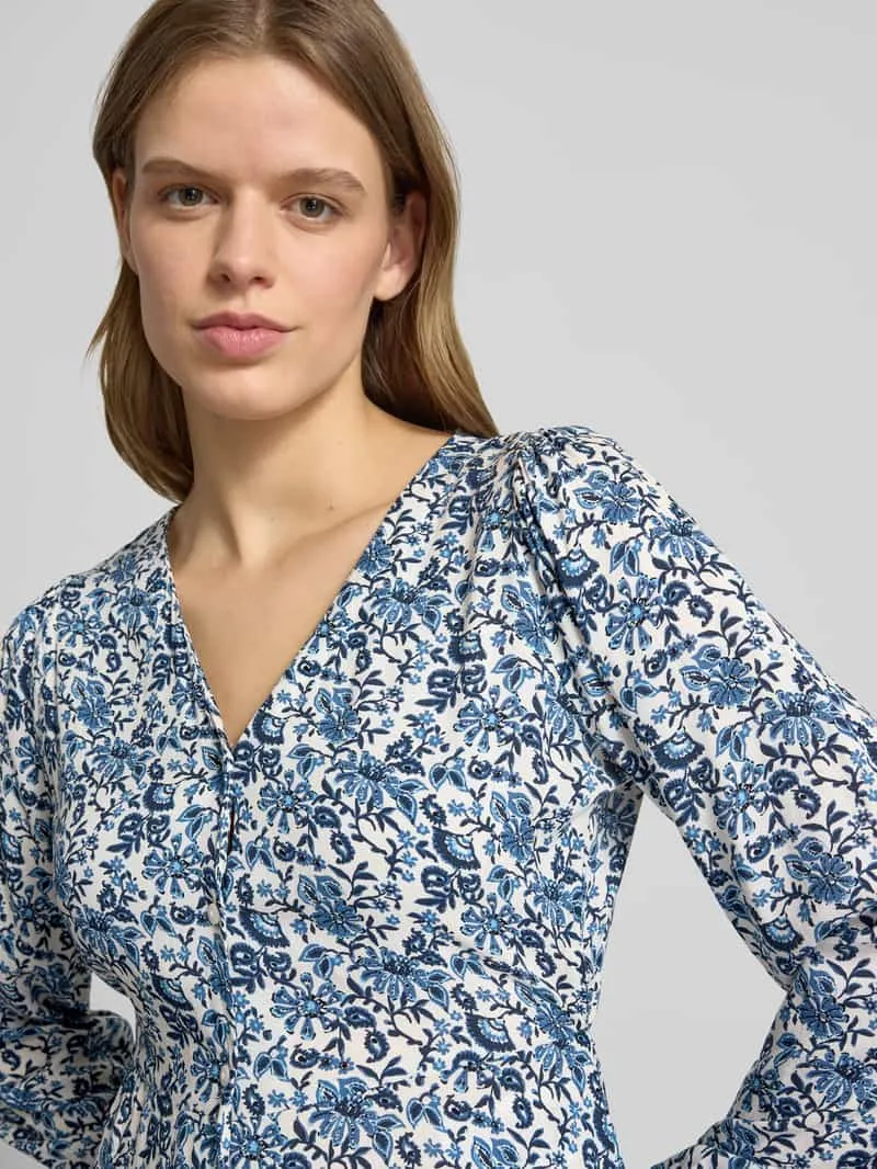 Only Getailleerde vrijetijdsjurk van zuivere viscose model 'EVIDA' bleu, foto 5